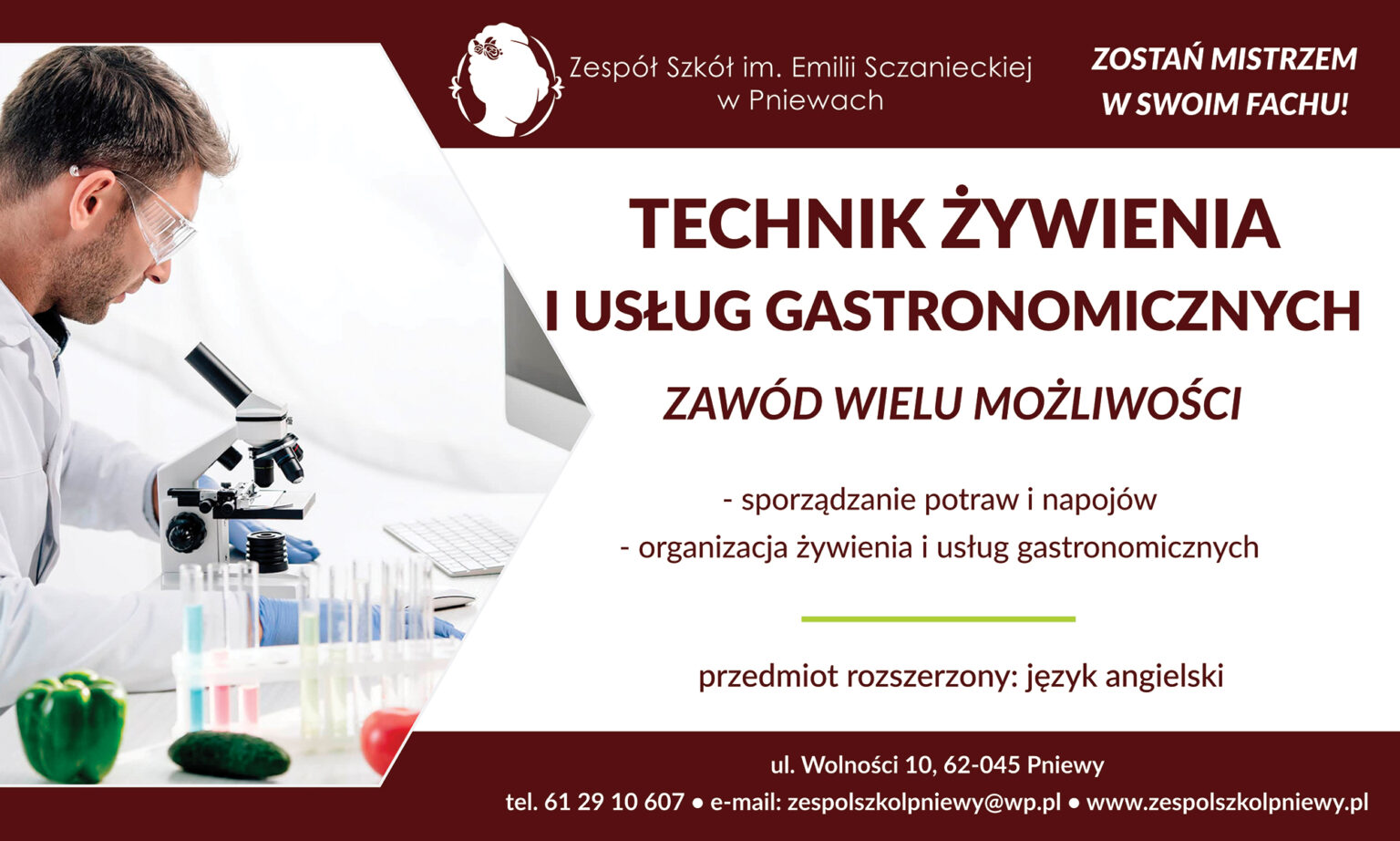 Technikum żywienia i usług gastronomicznych - Zespół Szkół im. Emilii