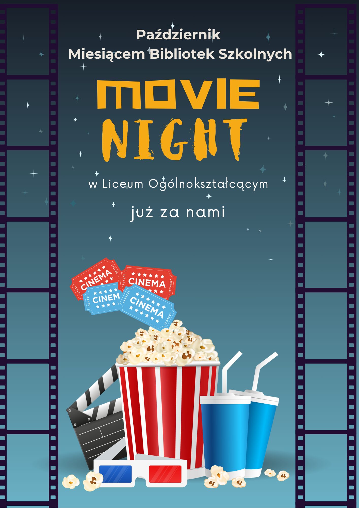 Wieczór filmowy w bibliotece -MOVIE NIGHT już za nami